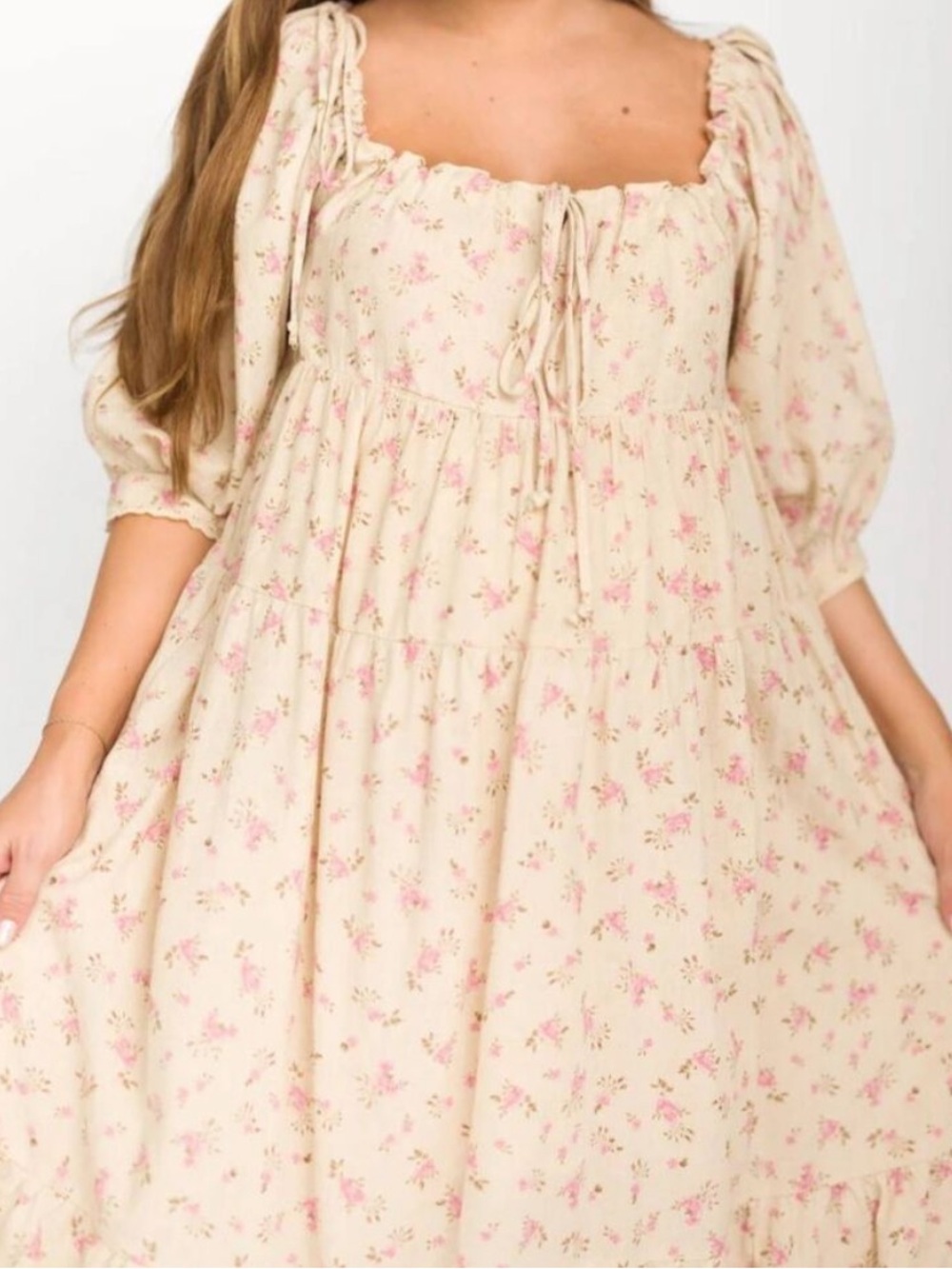 Worth Collective Cara 100% Cotton Floral Maxi Dress Size XL - Picture 2 of 7